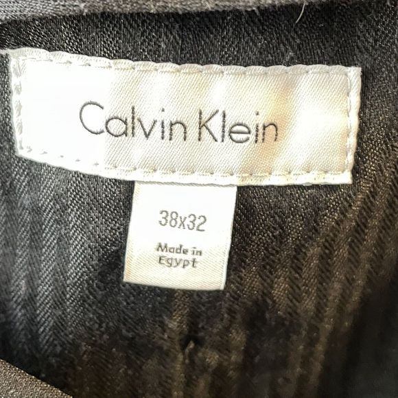 Calvin Klein Black Dress Slacks Pants Flat Front Luxury Feel Finish - Picture 7 of 9
